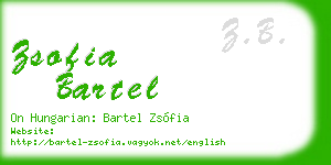zsofia bartel business card